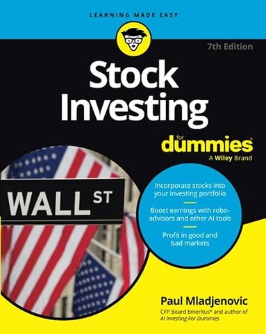 Cover of Stock Investing For Dummies, 7th Edition, by Paul Mladjenovic